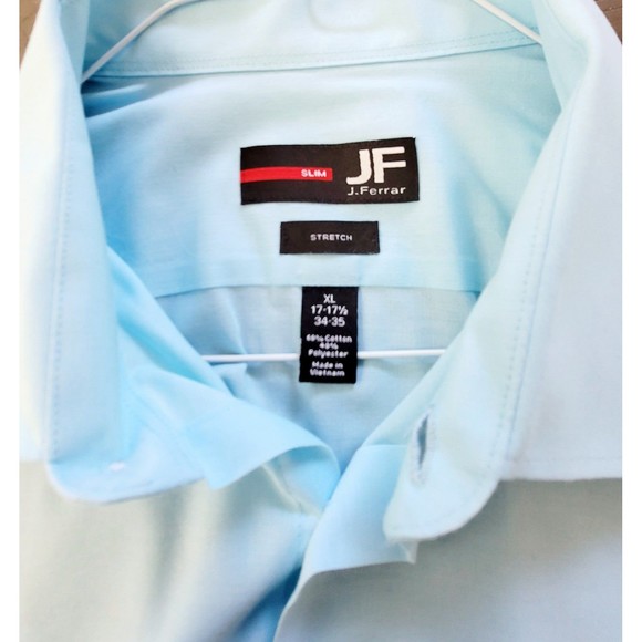 J. Ferrar Slim Stretch Men's Button Up Dress Shirt 17-17 1/2 Neck 34-35 Sleeve - Picture 3 of 3